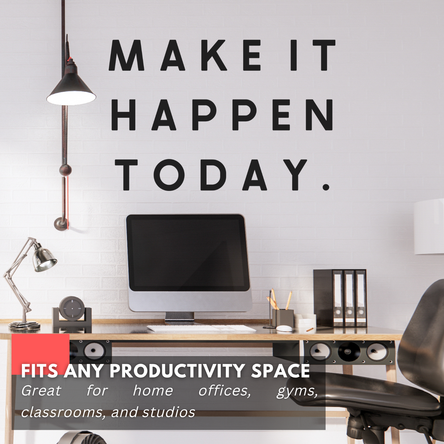 Make It Happen Today - Inspirational Motivational Wall Decal Sticker Q ...