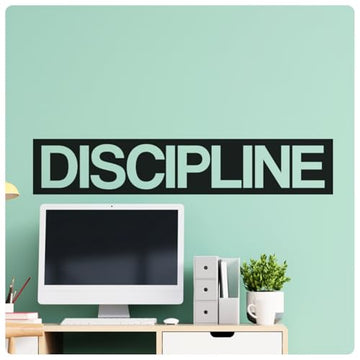 My Vinyl Story – Discipline Wall Decal – Motivational Vinyl Quote for Gym or Office, Inspirational Wall Sticker, Easy to Apply and Removable