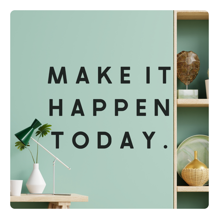 My Vinyl Story Large Stay Positive Work Hard Wall Decal – Motivational Office Decor Quote, 22x34 Inch Inspirational Sticker