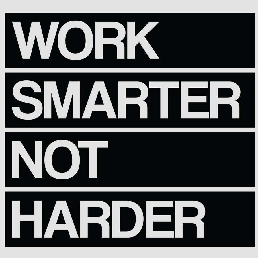 Motivational wall decal featuring inspirational wall quotes and stickers for work-smarter-not-harder. <p>Boost efficiency and productivity in your space with this motivating wall decal that reads, <em>Work Smarter, Not Harder.</em> Perfect for offices, workspaces, or study areas, this practical and em...