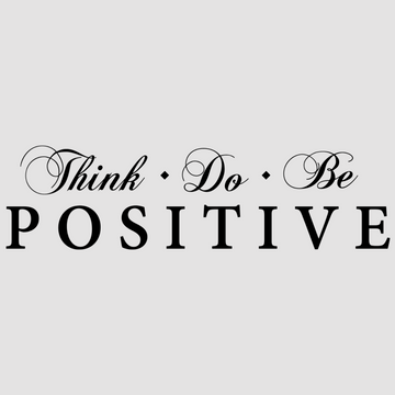 Motivational wall decal featuring inspirational wall quotes and stickers for think-do-be-positive. <p>Motivate yourself daily with this empowering wall decal that reads, <em>Think Do Be Positive.</em> Perfect for offices, classrooms, or personal spaces, this simple yet impactful quote encourages a ...