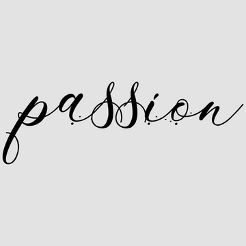 Enhance your space with Passion, crafted in white; black. A motivational wall decal to uplift your home or office decor.  motivational wall decal, inspirational wall quotes, inspirational wall stickers, motivational wall decal for office.