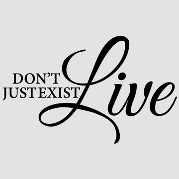 motivational wall decal, inspirational wall quotes, inspirational wall stickers, motivational wall decal for office, don't just exist live