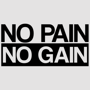 Bring positivity to your space with No Pain No Gain in white; black. A stylish choice for motivational wall decor in offices and homes.  motivational wall decal, inspirational wall quotes, inspirational wall stickers, motivational wall decal for office.