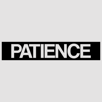 Motivational wall decal featuring inspirational wall quotes and stickers for patience. <p>Bring calm and focus to your space with this elegant wall decal that reads, <em>Patience.</em> Perfect for bedrooms, offices, or meditation areas, this simple yet meaningful word serves as a gentle...