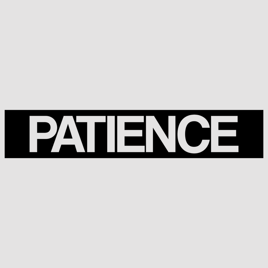 Motivational wall decal featuring inspirational wall quotes and stickers for patience. <p>Bring calm and focus to your space with this elegant wall decal that reads, <em>Patience.</em> Perfect for bedrooms, offices, or meditation areas, this simple yet meaningful word serves as a gentle...