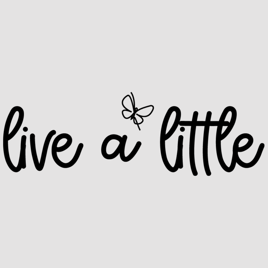 Live a Little, featuring white; black tones, adds a touch of inspiration to your walls. Suited for any home or office.  motivational wall decal, inspirational wall quotes, inspirational wall stickers, motivational wall decal for office.