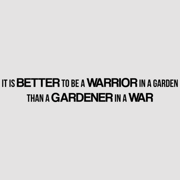 Bring positivity to your space with It is Better to be a Warrior in a Garden in white; black. A stylish choice for motivational wall decor in offices and homes.  motivational wall decal, inspirational wall quotes, inspirational wall stickers, motivational wall decal for office.