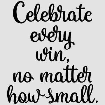 motivational wall decal, inspirational wall quotes, inspirational wall stickers, motivational wall decal for office, celebrate every win, no matter how small