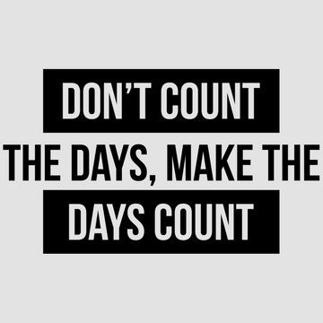 motivational wall decal, inspirational wall quotes, inspirational wall stickers, motivational wall decal for office, don't count the days make the days count