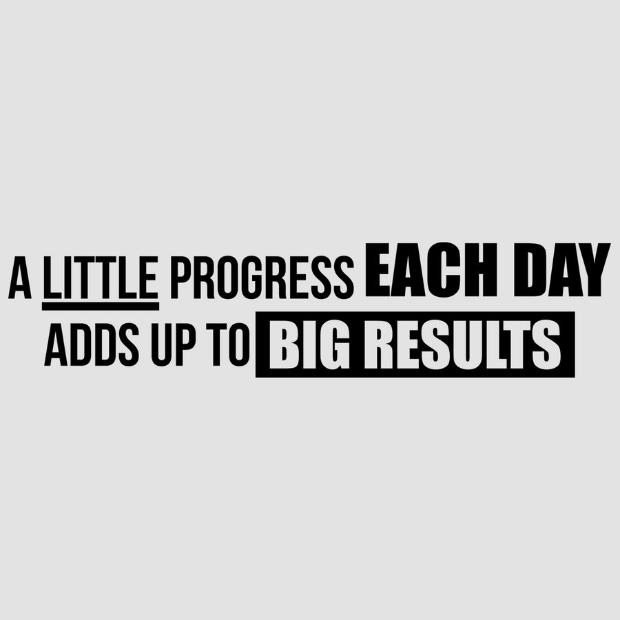 A Little Progress Each Day Adds Up to Big Results