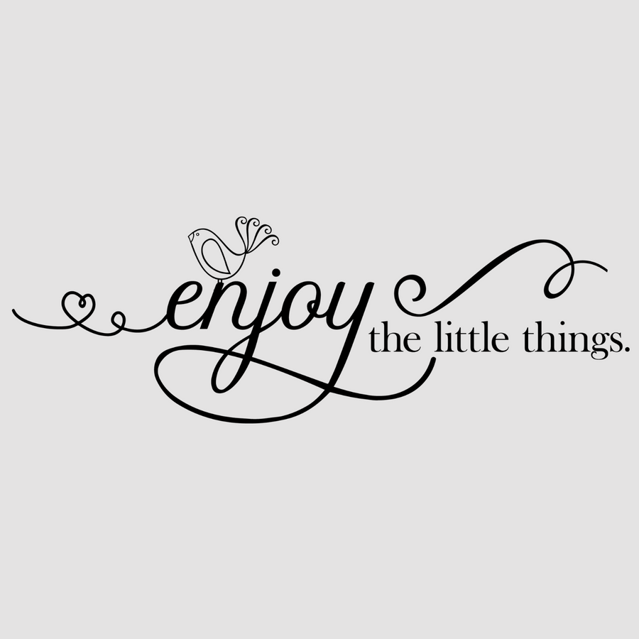 motivational wall decal, inspirational wall quotes, inspirational wall stickers, motivational wall decal for office, enjoy the little things