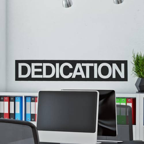 My Vinyl Story – Dedication Wall Decal – Motivational Vinyl Quote for Gym or Office, Inspirational Wall Sticker, Easy to Apply and Removable