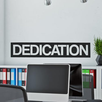 My Vinyl Story – Dedication Wall Decal – Motivational Vinyl Quote for Gym or Office, Inspirational Wall Sticker, Easy to Apply and Removable