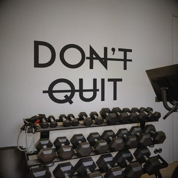 My Vinyl Story - Don't Quit Do It - Motivational Wall Decal Sticker Quote for Home Gym Fitness Sports Workout Office Removable Vinyl Wall Art Decor