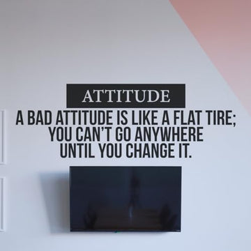 My Vinyl Story - Attitude Wall Decal - Inspirational Vinyl Sticker Quote, Motivational Wall Art Decor for Home Office, Bedroom, or Classroom - Easy to Apply - Removable
