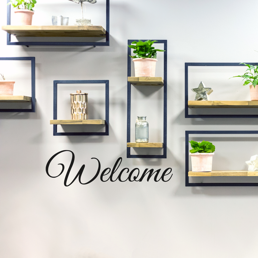 Motivational wall decal featuring inspirational wall quotes and stickers for welcome. 