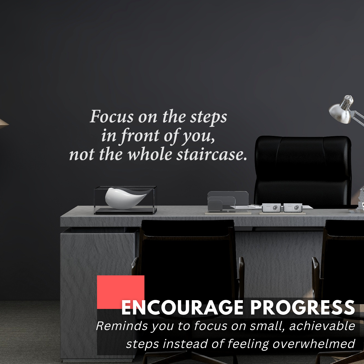 Focus on The Steps - Inspirational Motivational Wall Decal Sticker Vin ...