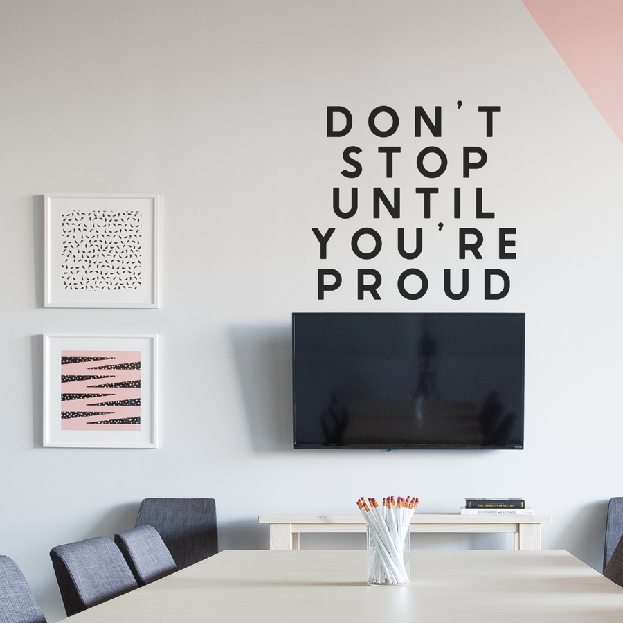 motivational wall decal, inspirational wall quotes, inspirational wall stickers, motivational wall decal for office, office with portraits