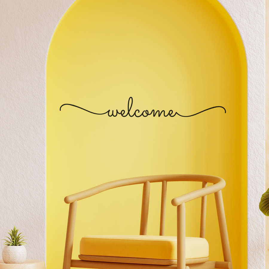 Motivational wall decal featuring inspirational wall quotes and stickers for welcome-1. 