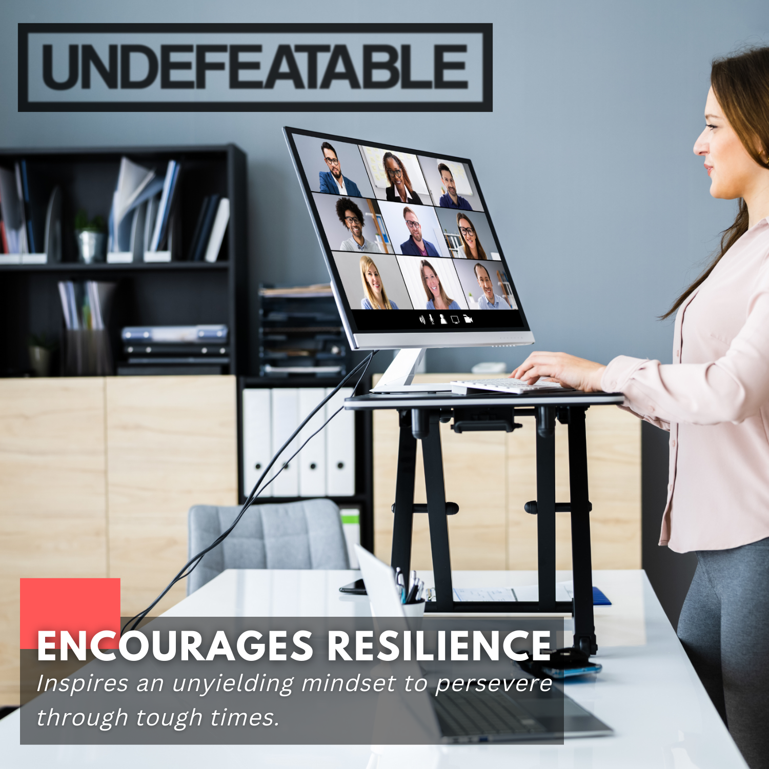 UNDEFEATABLE Wall Decal - Motivational Sticker Quote, Inspirational Vi ...