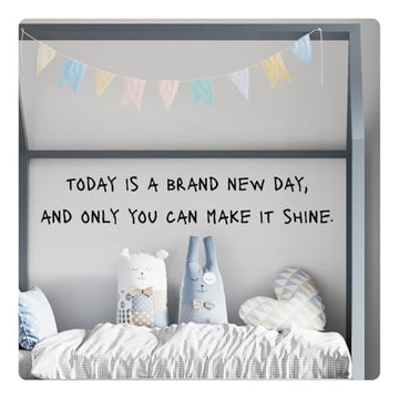 My Vinyl Story - Today is a New Day - Inspirational Motivational Wall Decal Sticker Quote Art Decor Positive Saying Classroom Kids Room Library, Removable