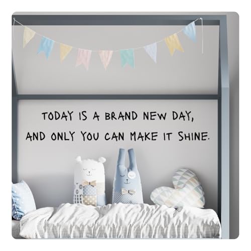 My Vinyl Story - Today is a New Day - Inspirational Motivational Wall Decal Sticker Quote Art Decor Positive Saying Classroom Kids Room Library, Removable