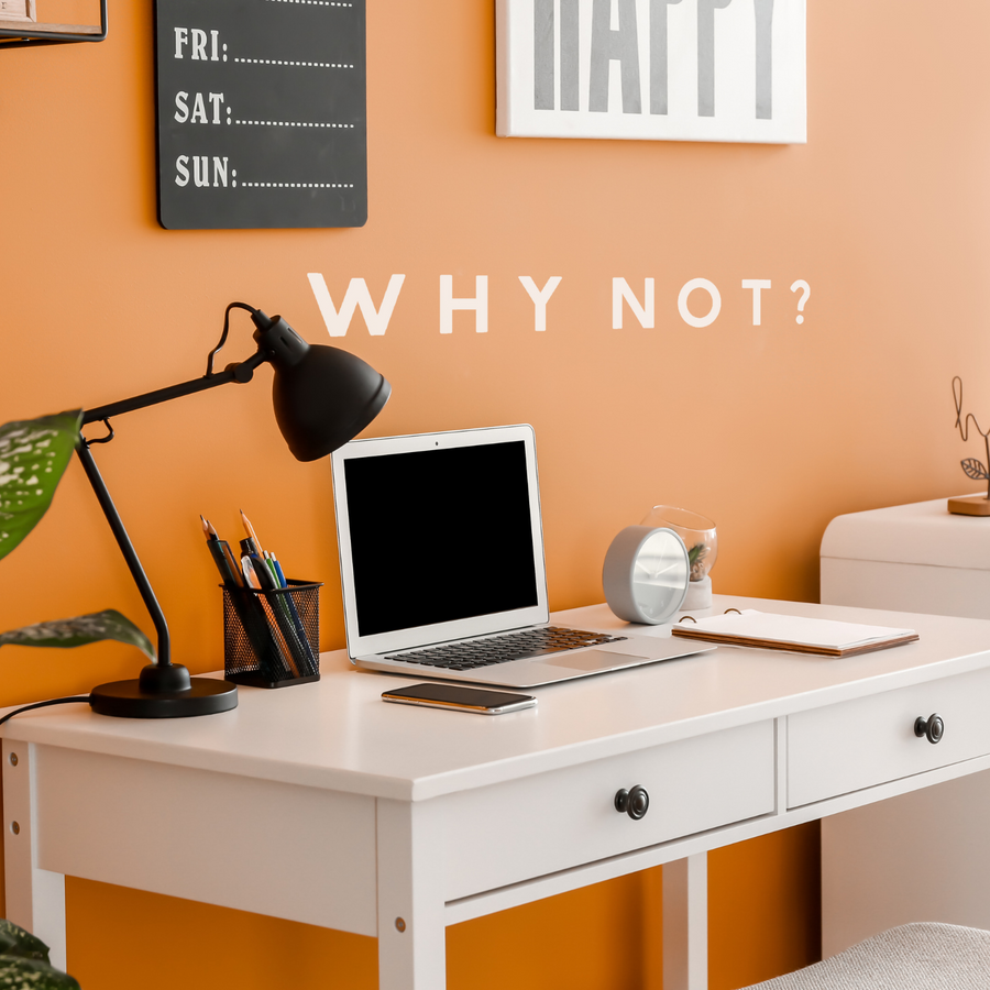 Motivational wall decal featuring inspirational wall quotes and stickers for why-not. 