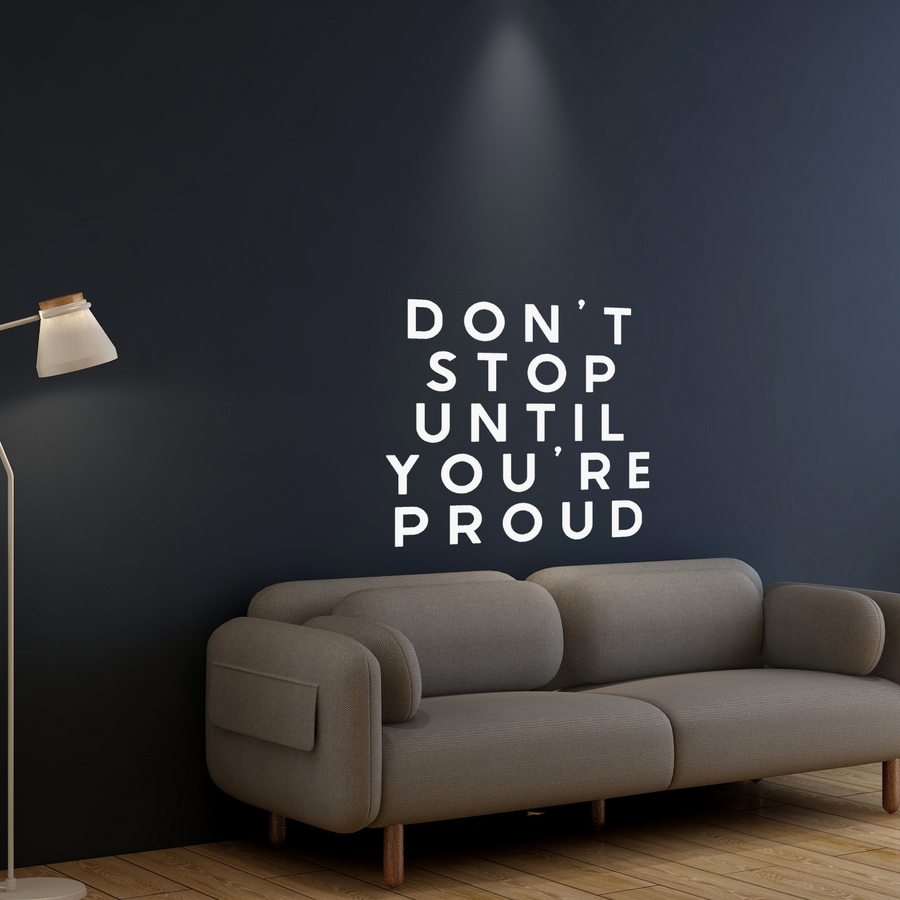 motivational wall decal, inspirational wall quotes, inspirational wall stickers, motivational wall decal for office, office couch with lamp