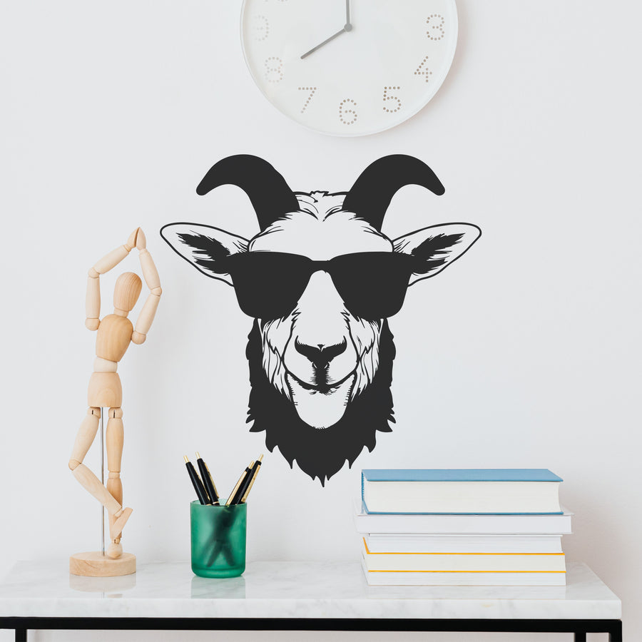Goat Greatest of All Time Inspirational Wall Decals for Bedroom Motivational Decal Quote Positive Kids Word Sayings Sticker Home Sign Classroom Decor Art Removable Vinyl Decorations… (16x17 inches)