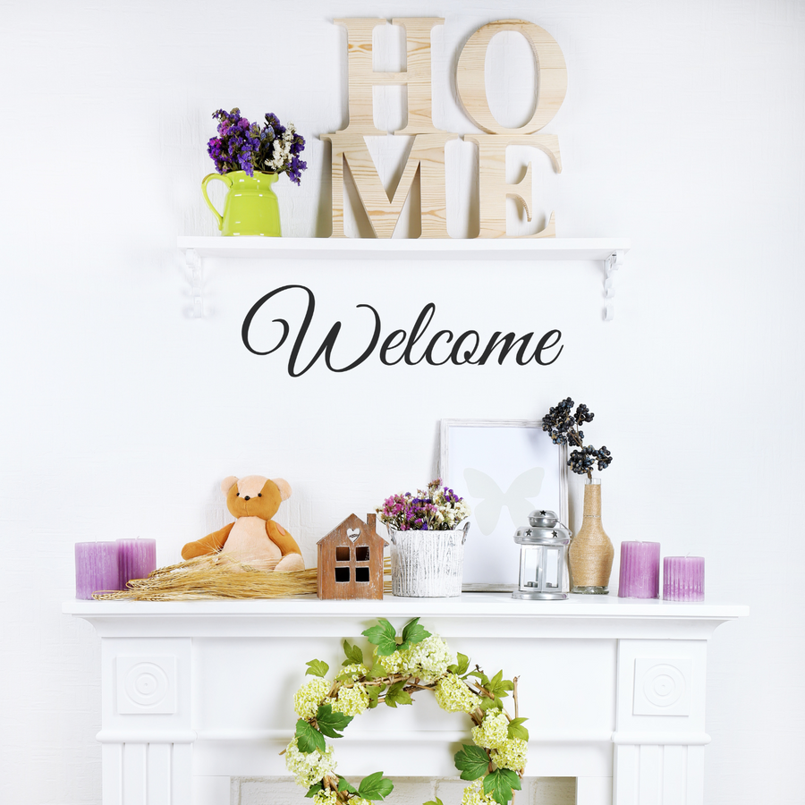 Motivational wall decal featuring inspirational wall quotes and stickers for welcome. 