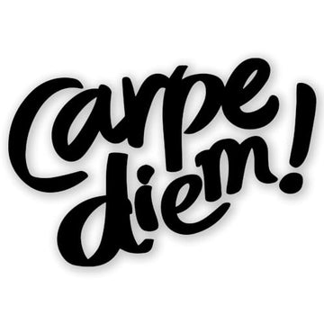 My Vinyl Story Carpe Diem Funny Decal Sticker Decor Bedroom Decoration Art Decal Decoration Adhesive Removable Vinyl Artwork Kids Decorative Wall Art Graphic Signs Live for Today