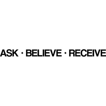 My Vinyl Story Ask Believe Receive Wall Sticker Inspirational Wall Decal Motivational Office Decor Quote Inspired Motivated Wall Art Vinyl Wall Decal School Classroom Words and Saying Large 93x7 in