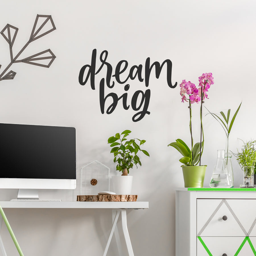 Dream Big Inspirational Wall Decals for Bedroom Motivational Decal Quote Positive Kids Word Sayings Sticker Home Office Sign Classroom Decor Art Removable Vinyl Decorations