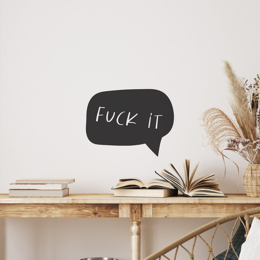 My Vinyl Story F*ck It Funny Decal Sticker Decor Bedroom Decoration Art Decal Decoration Adhesive Removable Vinyl Artwork Kids Decorative Wall Art Graphic Signs Quote