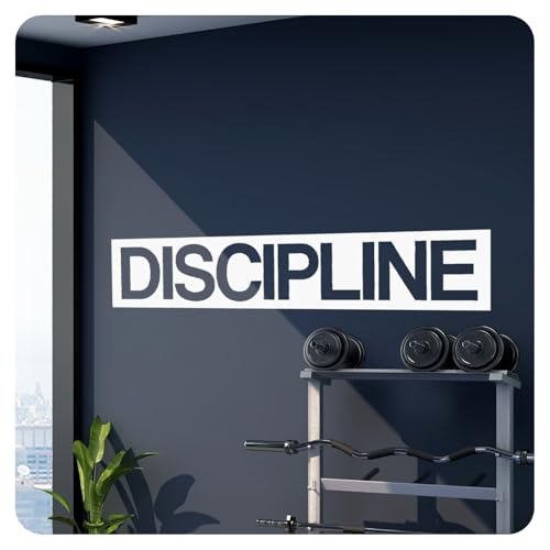 My Vinyl Story – Discipline Wall Decal – Motivational Vinyl Quote for Gym or Office, Inspirational Wall Sticker, Easy to Apply and Removable