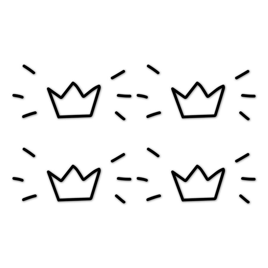 Set of 4 - Crown Inspirational Decal Sticker - Positive Decor Bedroom Decoration King Love Art Decal Car Decal Laptop Sticker Adhesive Removable Vinyl Artwork - 6x3 inches