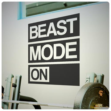 My Vinyl Story - Beast Mode On Wall Decal - Motivational Sticker Quote, Inspirational Vinyl Art Decor for Home Gym, Workout, Fitness - Easy to Apply - Removable
