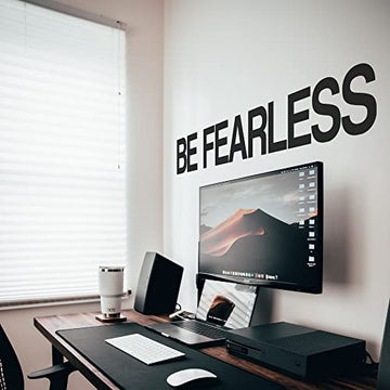My Vinyl Story - Be Fearless - Inspirational Motivational Wall Decal Sticker Quote Vinyl Art Decor for Home Office Gym Classroom Fitness Affirmation, Removable