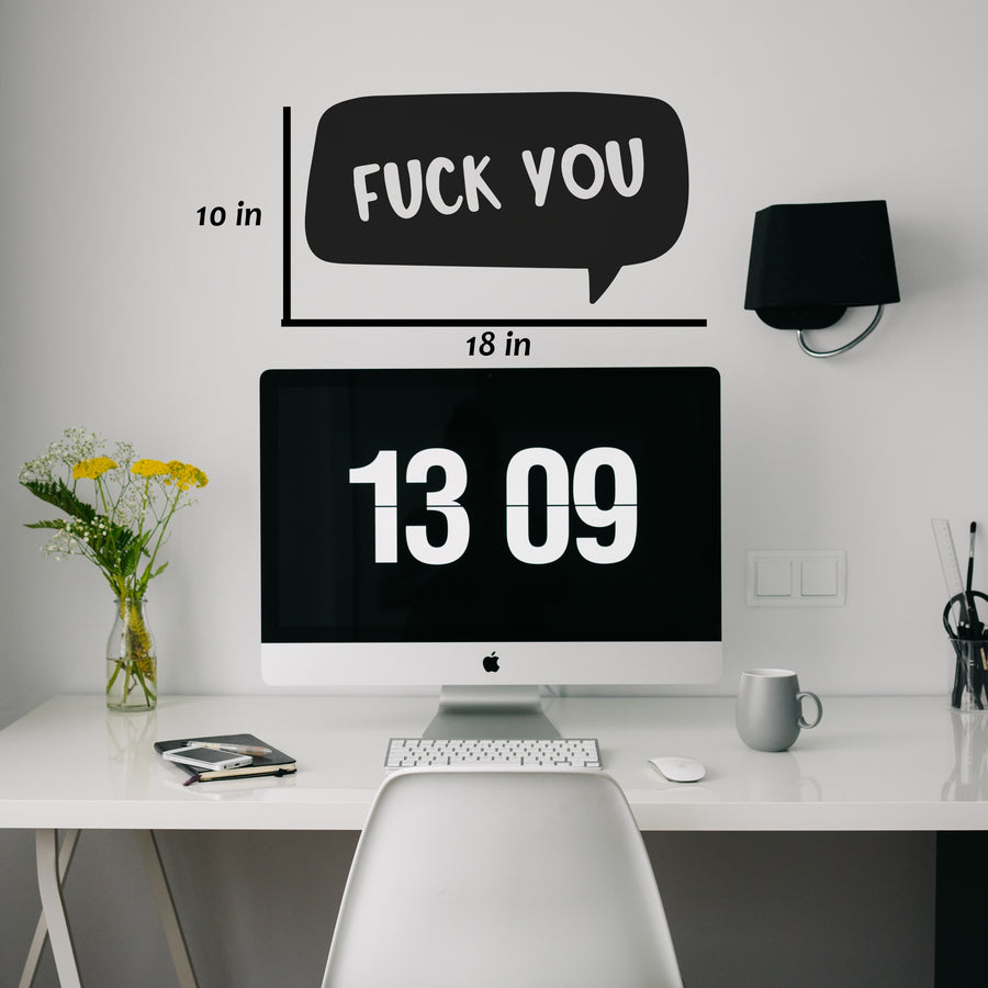 My Vinyl Story Fuk You Funny Decal Sticker Decor Bedroom Decoration Art Decal Decoration Adhesive Removable Vinyl Artwork Kids Decorative Wall Art Graphic Signs