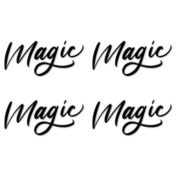 Set of 4 - Magic Inspirational Decal Sticker Positive Decor Bedroom Decoration Love Art Decal Car Decal Laptop Sticker Adhesive Removable Vinyl Artwork 6x3 inches
