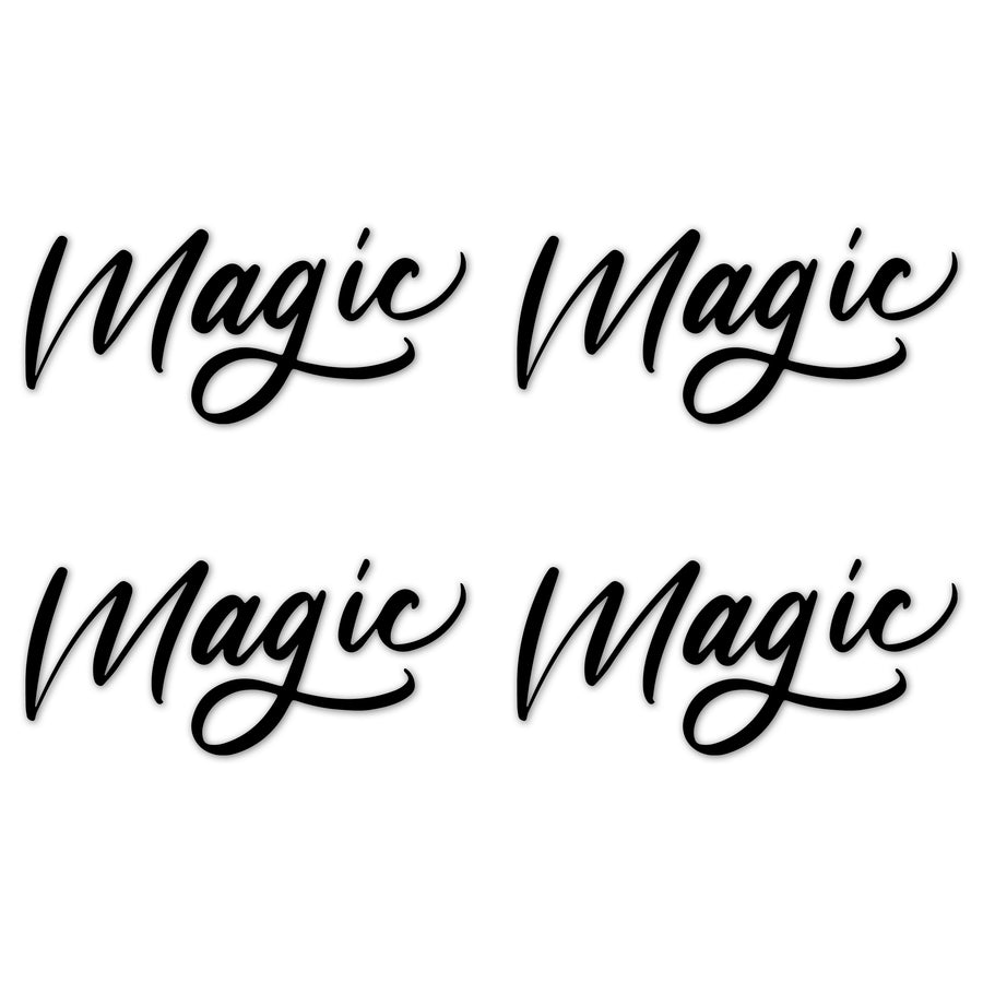 Set of 4 - Magic Inspirational Decal Sticker Positive Decor Bedroom Decoration Love Art Decal Car Decal Laptop Sticker Adhesive Removable Vinyl Artwork 6x3 inches