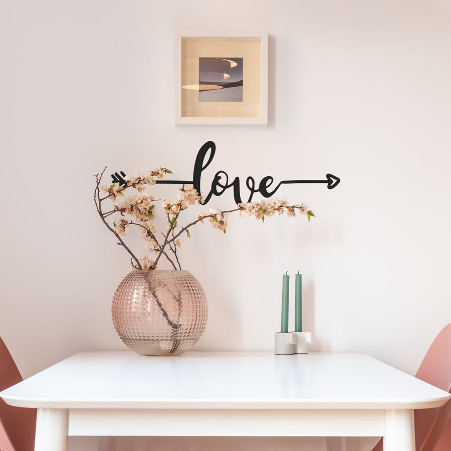 Love Arrow Inspirational Wall Decals for Bedroom Motivational Decal Quote Positive Kids Word Sayings Sticker Home Office Sign Classroom Decor Art Removable Vinyl Decorations