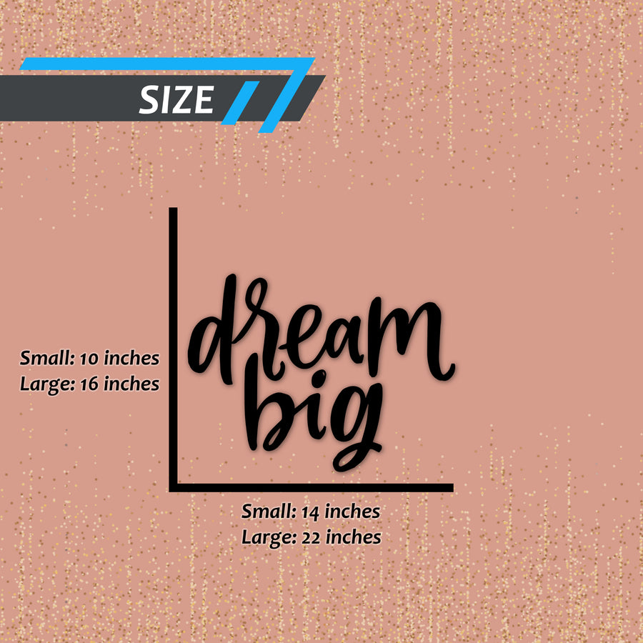 Dream Big Inspirational Wall Decals for Bedroom Motivational Decal Quote Positive Kids Word Sayings Sticker Home Office Sign Classroom Decor Art Removable Vinyl Decorations