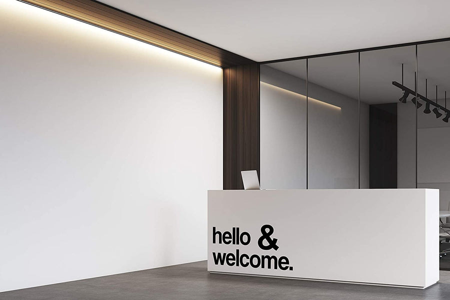 Hello and Welcome Wall Decal Sticker