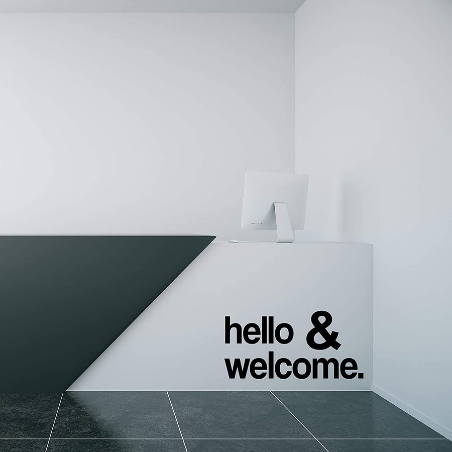Hello and Welcome Wall Decal Sticker