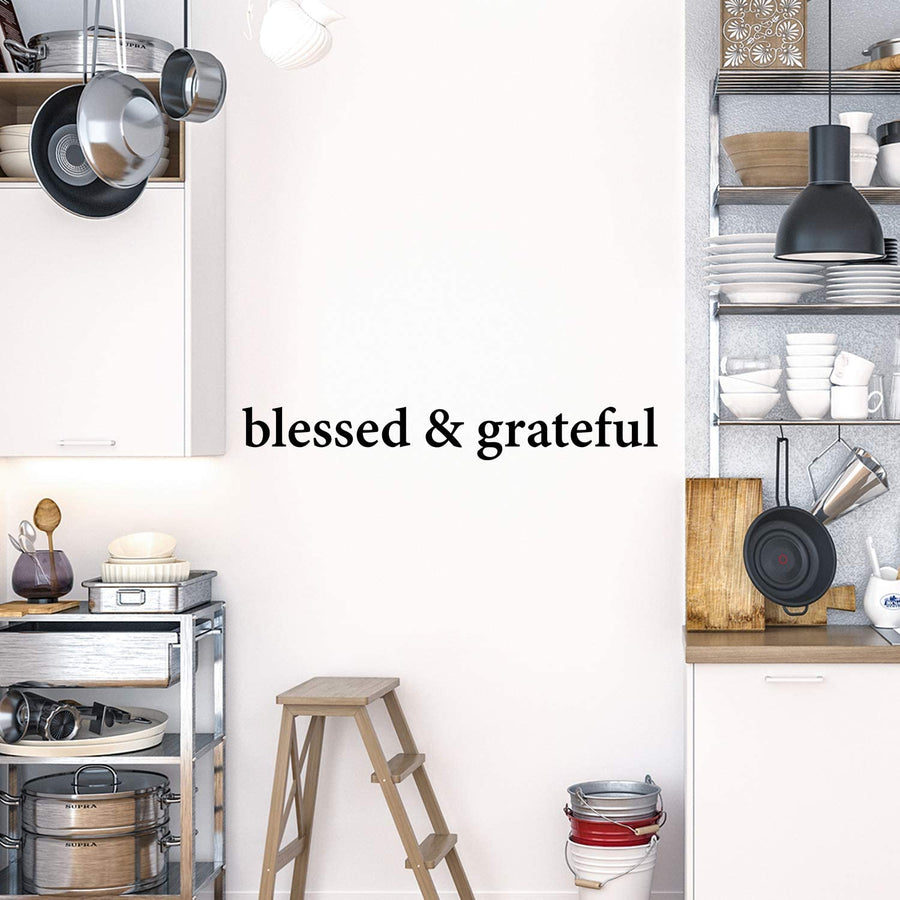 Blessed and Grateful Wall Decal Sticker