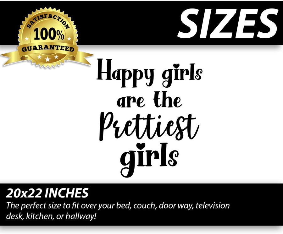 Happy Girls are The Prettiest Girls Wall Decal Sticker