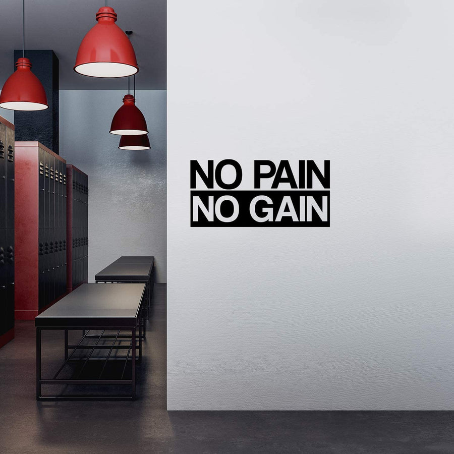 No Pain No Gain Wall Decal Sticker