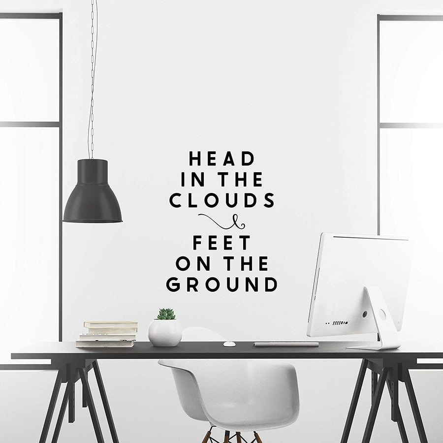Head in The Clouds Feet On The Ground Wall Decal Sticker